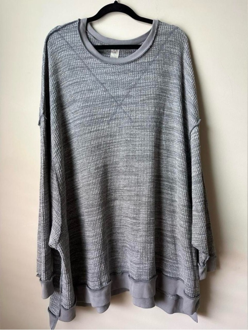 Free People’s We The Free So Fresh Top slouchy thermal WaffleKnit Loungewear Med